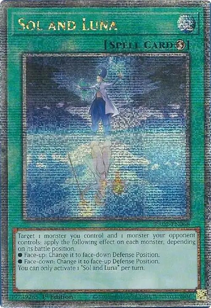 [QUARTER CENTURY] Sol and Luna (Quarter Century Secret Rare) - (RA02-EN068) - 1st Edition