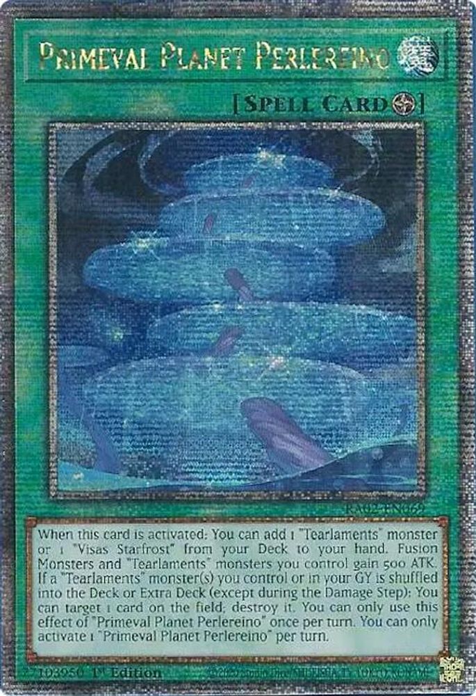 [QUARTER CENTURY] Primeval Planet Perlereino (Quarter Century Secret Rare) - (RA02-EN069) - 1st Edition