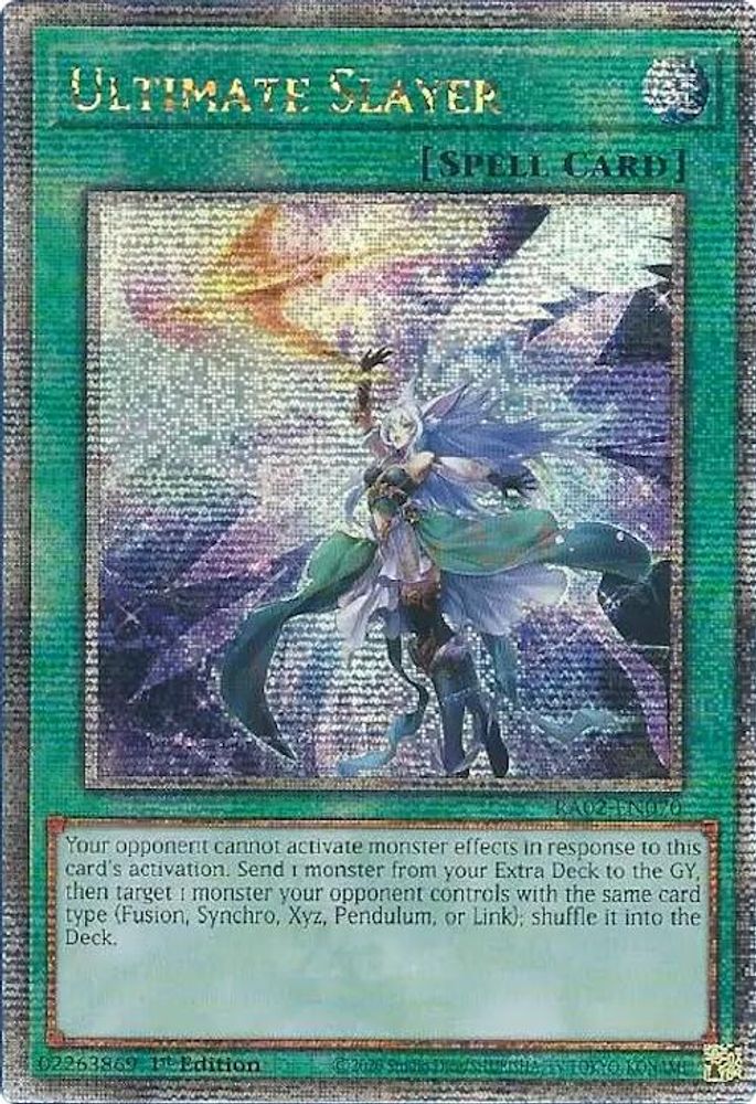 [QUARTER CENTURY] Ultimate Slayer (Quarter Century Secret Rare) - (RA02-EN070) - 1st Edition