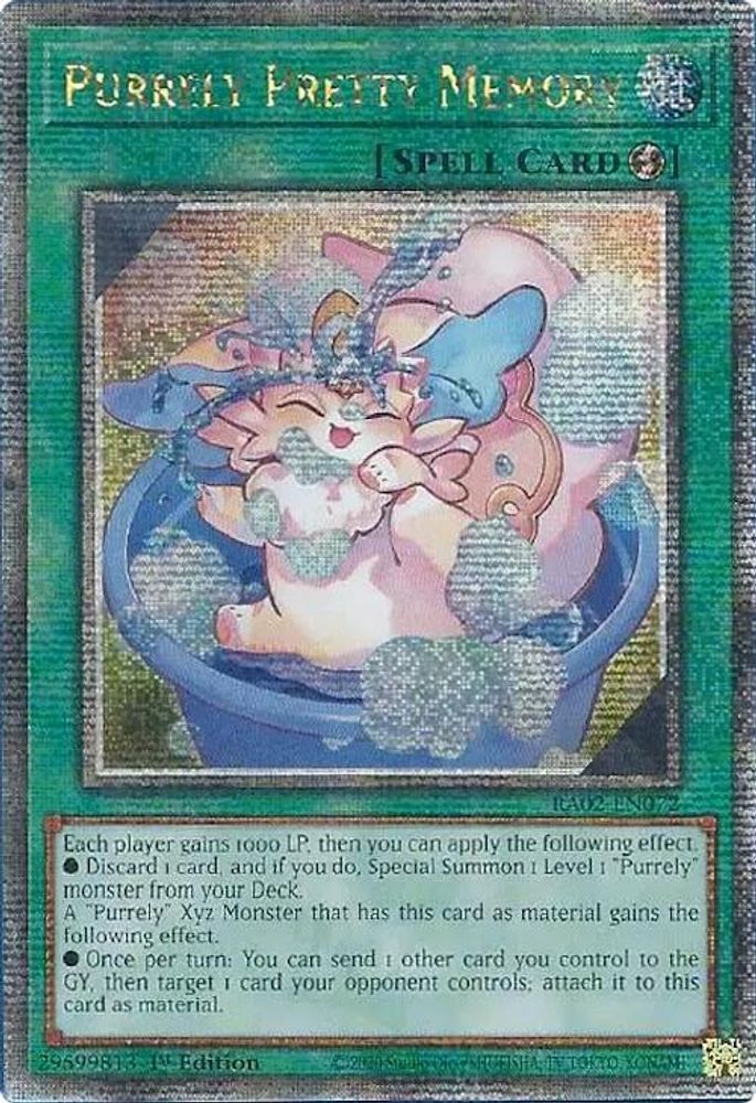 [QUARTER CENTURY] Purrely Pretty Memory (Quarter Century Secret Rare) - (RA02-EN072) - 1st Edition