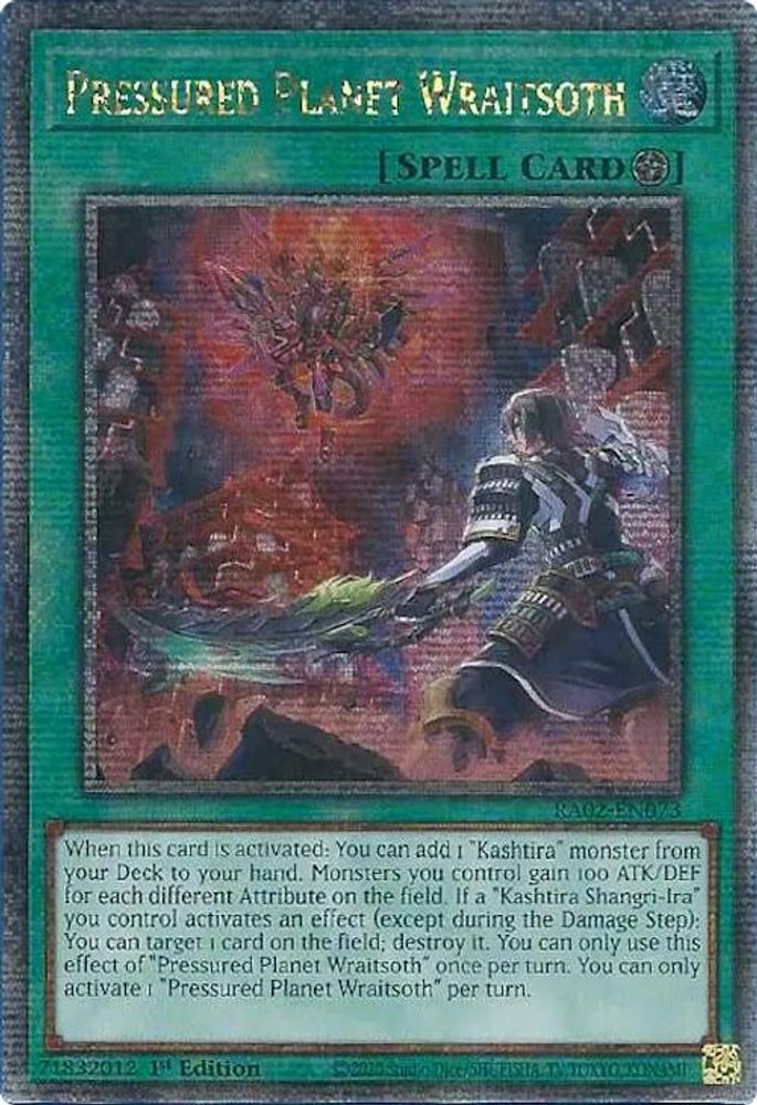 [QUARTER CENTURY] Pressured Planet Wraitsoth (Quarter Century Secret Rare) - (RA02-EN073) - 1st Edition