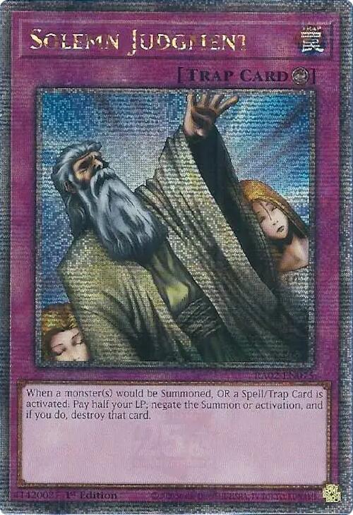 [QUARTER CENTURY SECRET RARE] Solemn Judgment - RA02-EN075 - 1st Edition