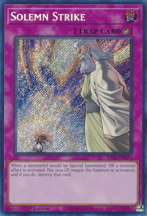 [SECRET RARE] Solemn Strike - RA02-EN079 - 1st Edition