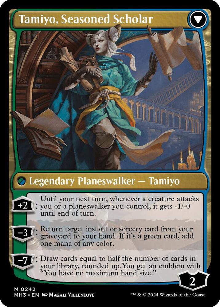 FOIL Tamiyo, Inquisitive Student // Tamiyo, Seasoned Scholar - #242 - Mythic Modern Horizons 3