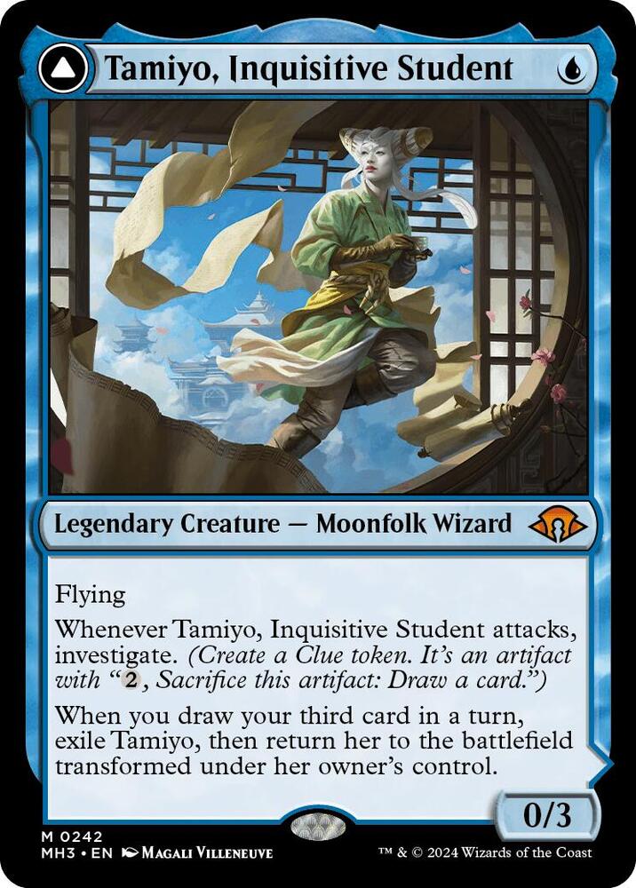 FOIL Tamiyo, Inquisitive Student // Tamiyo, Seasoned Scholar - #242 - Mythic Modern Horizons 3