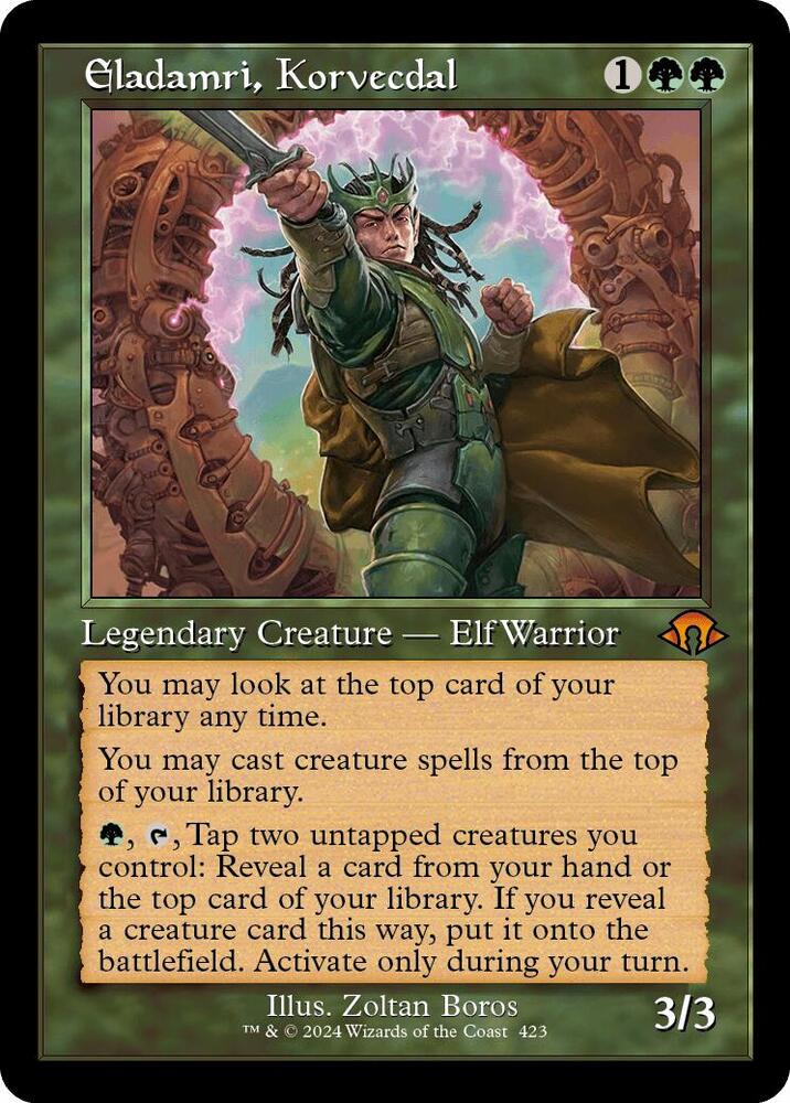 RETRO FRAME Eladamri, Korvecdal - #423 - Mythic Modern Horizons 3