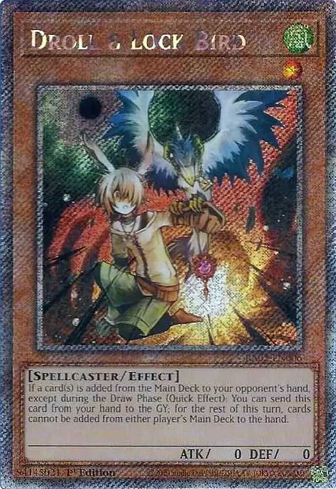 Droll & Lock Bird (Platinum Secret Rare) - (RA02-EN006) - Platinum Secret Rare 1st Edition