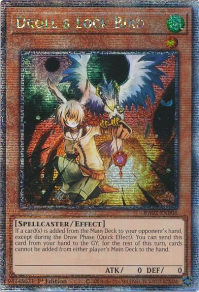 [QUARTER CENTURY] Droll & Lock Bird (Quarter Century Secret Rare) - (RA02-EN006) - 1st Edition