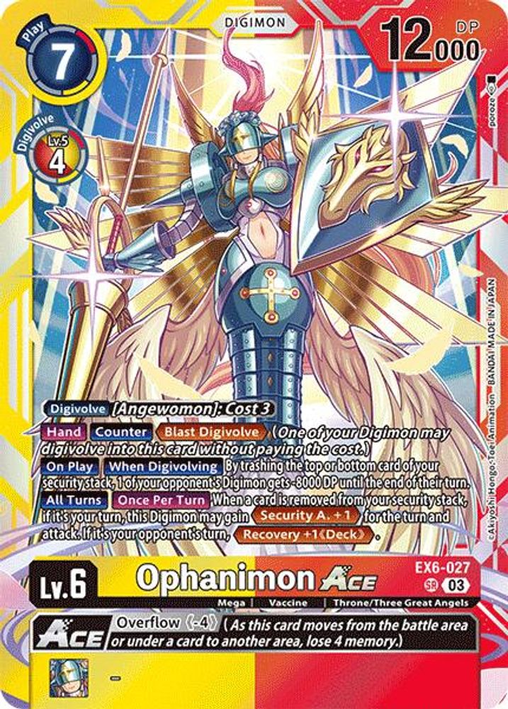 Ophanimon ACE (EX6-027) Super Rare - Digimon Infernal Ascension