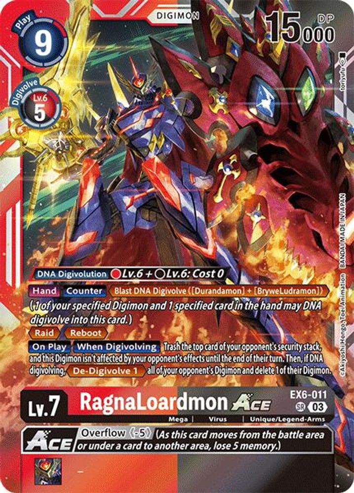 RagnaLoardmon ACE (EX6-011) Super Rare - Digimon Infernal Ascension