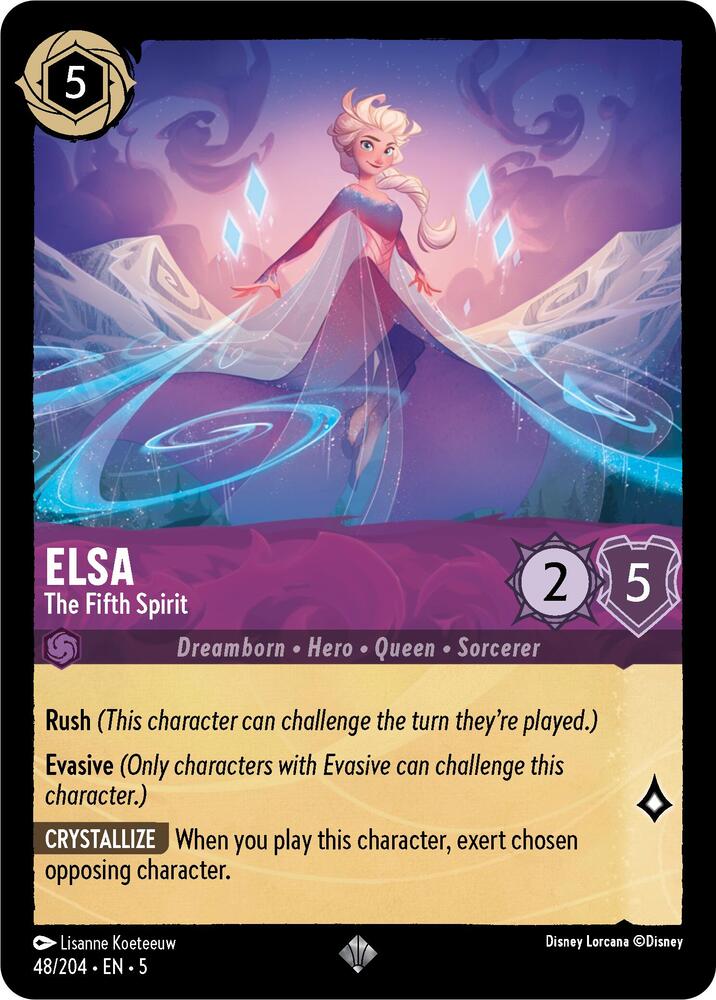 Elsa - The Fifth Spirit - 048/204 - Legendary Lorcana Shimmering Skies