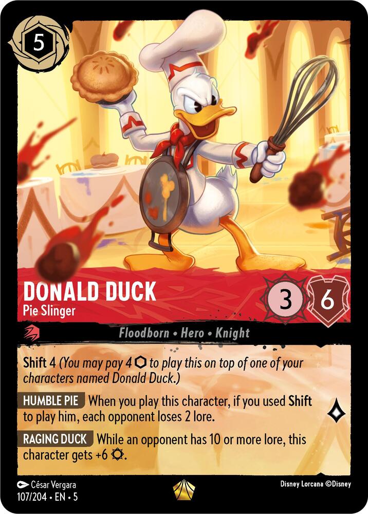 Donald Duck - Pie Slinger - 107/204 - Legendary Lorcana Shimmering Skies