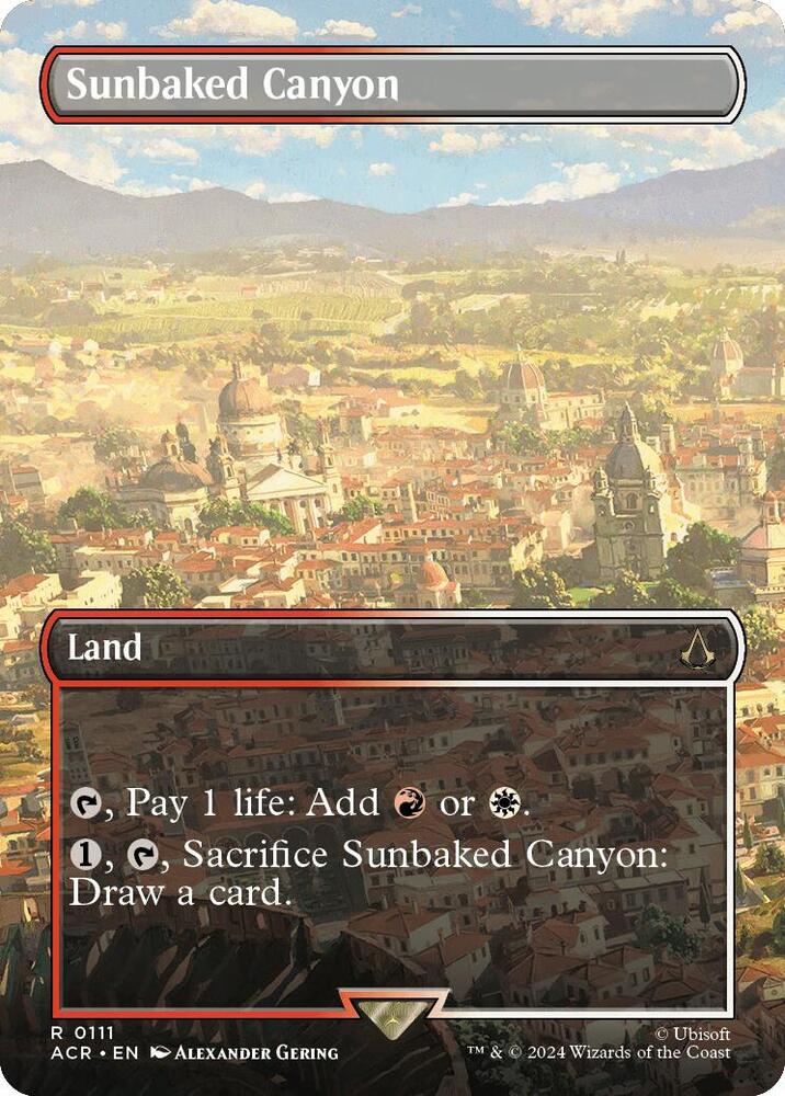 BORDERLESS Sunbaked Canyon - #111 - Rare Universes Beyond: Assassin's Creed (Copy)
