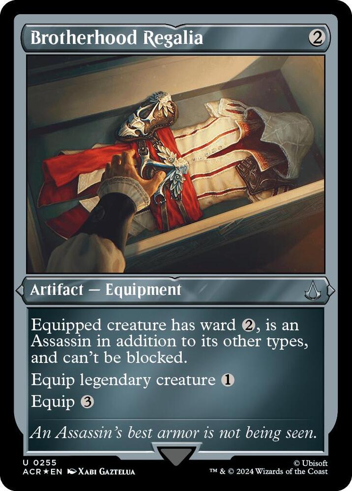 ETCHED FOIL Brotherhood Regalia - #255 - Uncommon Universes Beyond: Assassin's Creed