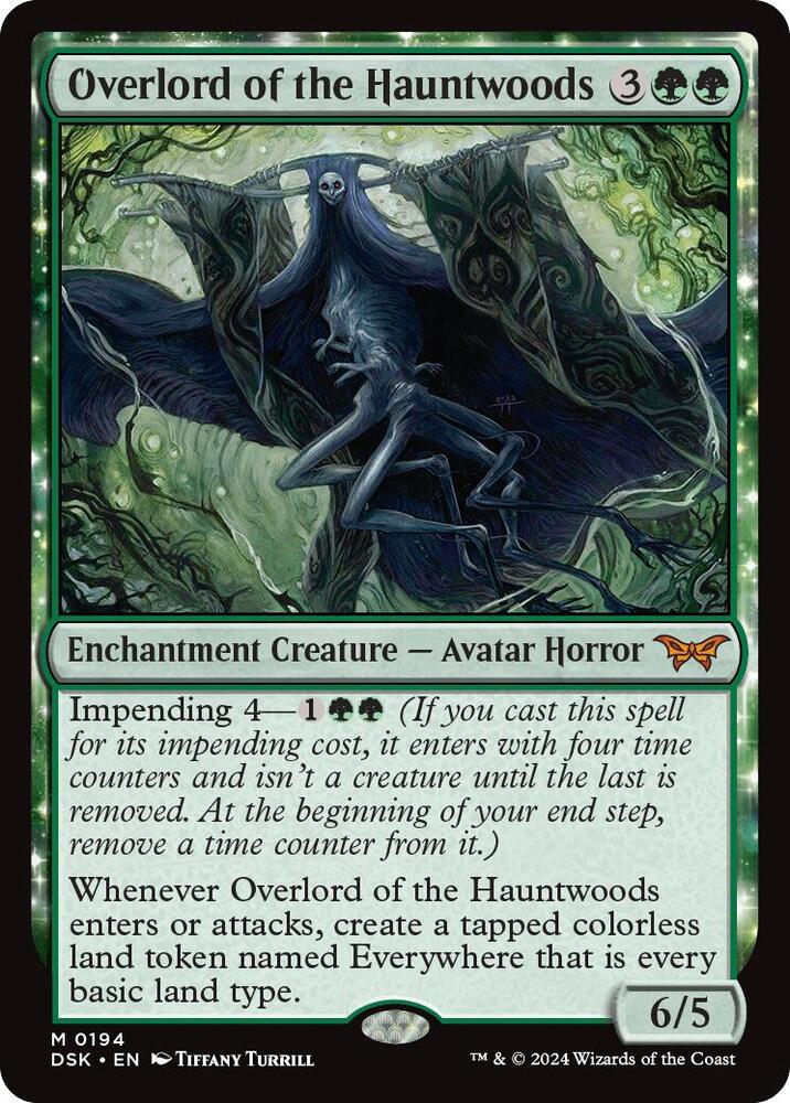 FOIL Overlord of the Hauntwoods - #194 - Mythic Duskmourn: House of Horror