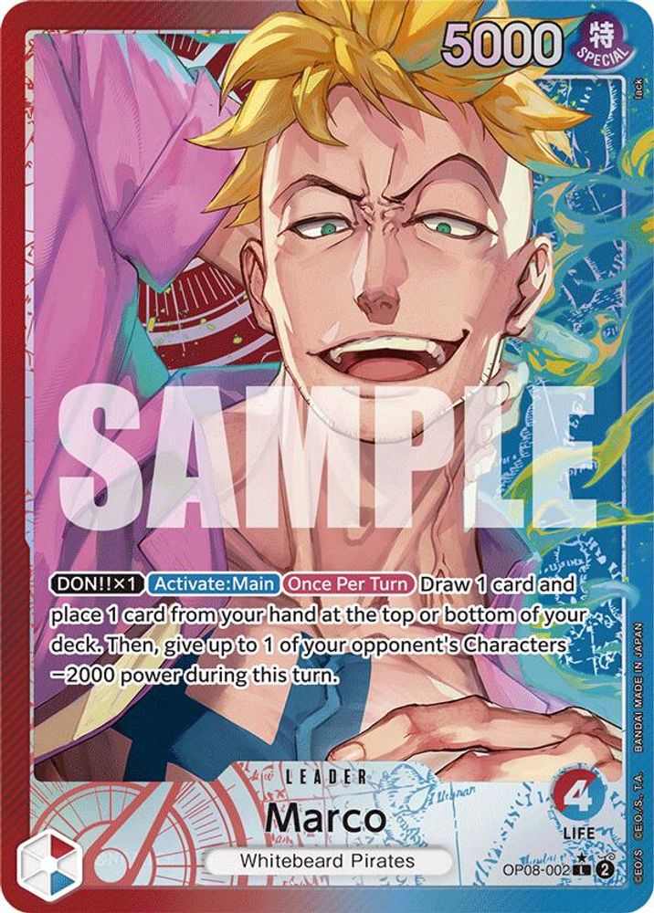 [ALTERNATE ART] Marco (OP08-002) Leader - One Piece Two Legends