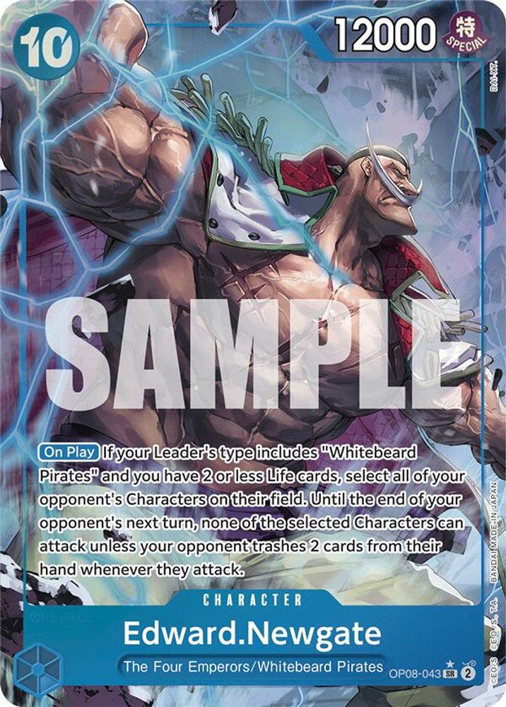 [ALTERNATE ART] Edward.Newgate (OP08-043) Super Rare - One Piece Two Legends