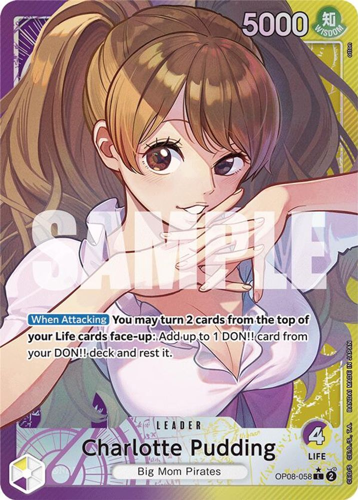 [ALTERNATE ART] Charlotte Pudding (058) (OP08-058) Leader - One Piece Two Legends