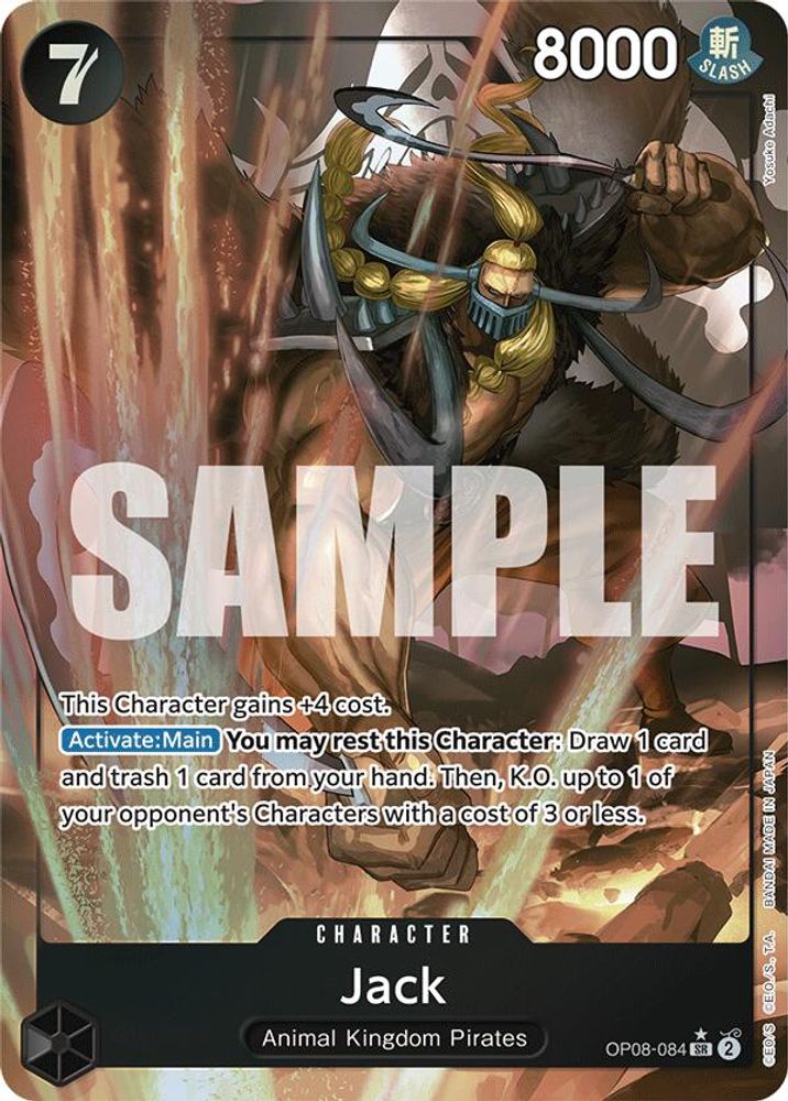 [ALTERNATE ART] Jack (OP08-084) Super Rare - One Piece Two Legends
