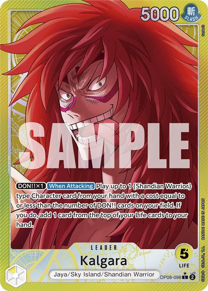 [ALTERNATE ART] Kalgara (098) (OP08-098) Leader - One Piece Two Legends