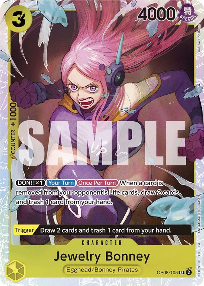 Jewelry Bonney (OP08-105) Super Rare - One Piece Two Legends