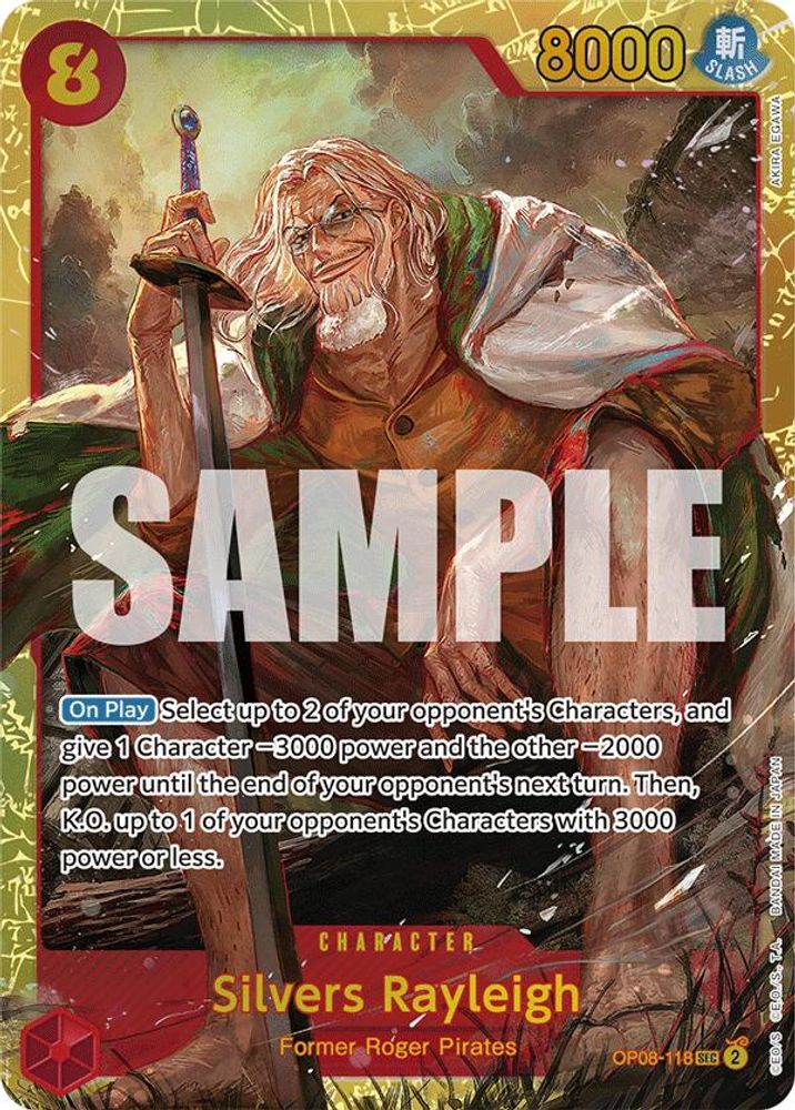 Silvers Rayleigh (OP08-118) Secret Rare - One Piece Two Legends
