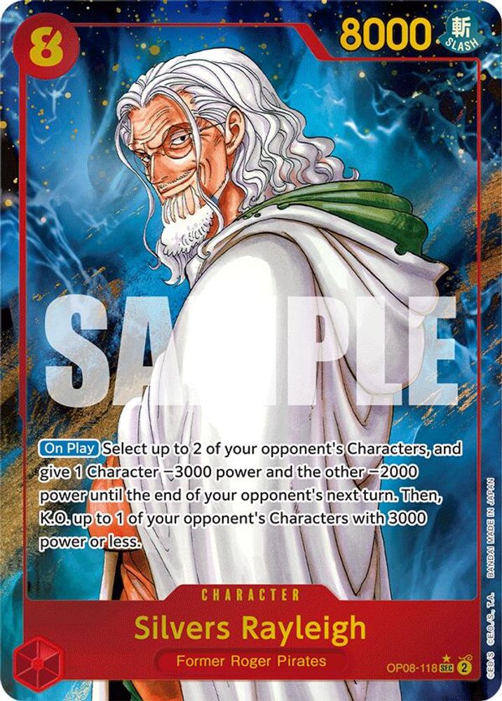[ALTERNATE ART] Silvers Rayleigh (OP08-118) Secret Rare - One Piece Two Legends