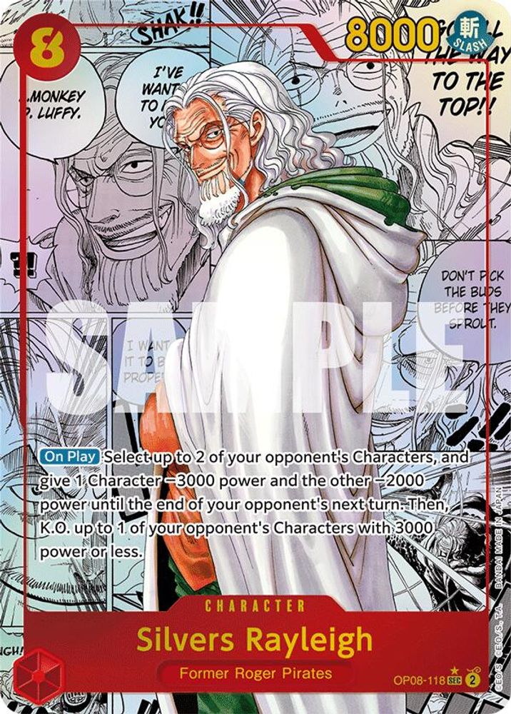 Silvers Rayleigh (Parallel) (Manga) (OP08-118) Secret Rare - One Piece Two Legends