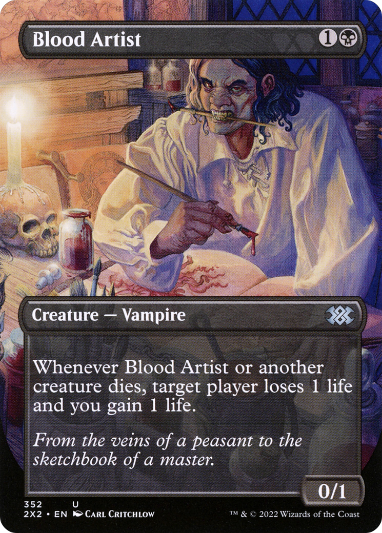 [ BL ] [FOIL] Blood Artist (Borderless) #352 - UNCOMMON 2X2 - Double Masters 2022