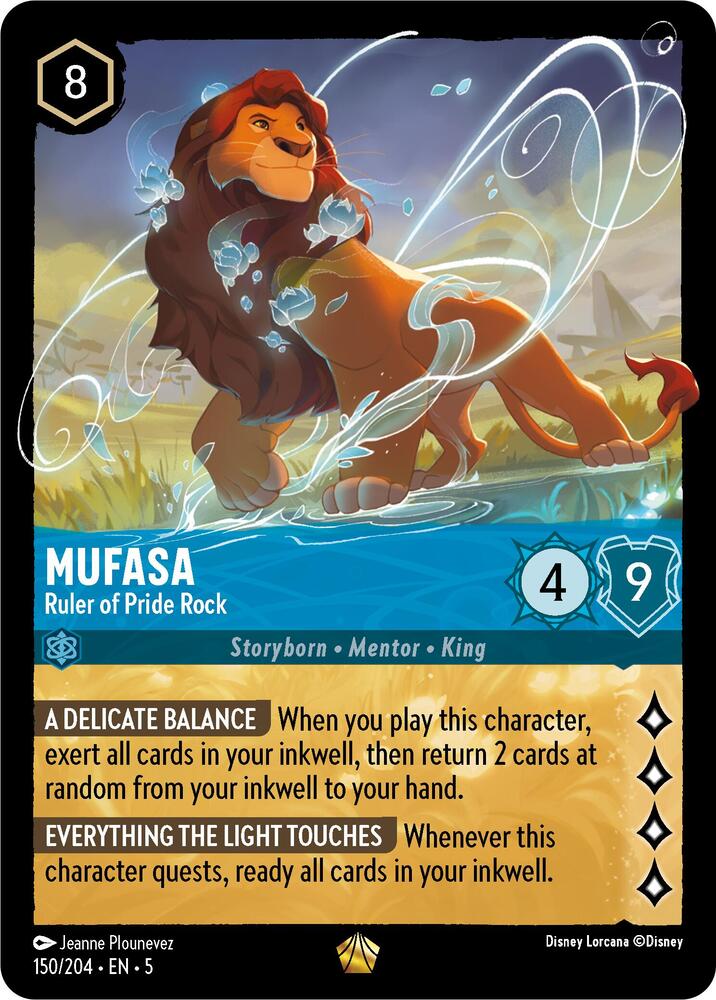 Mufasa - Ruler of Pride Rock - 150/204 - Legendary Lorcana Shimmering Skies