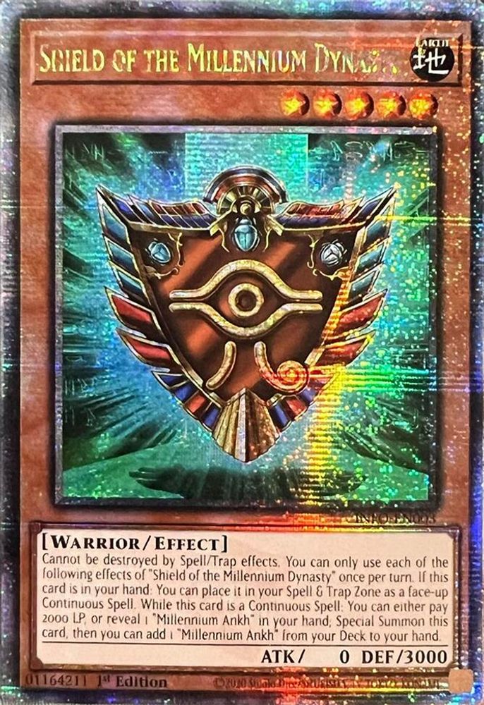 [QUARTER CENTURY RARE] Shield of the Millennium Dynasty (Quarter Century Secret Rare) - (INFO-EN003) - 1st Edition