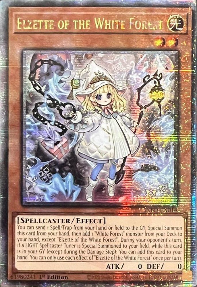 [QUARTER CENTURY RARE] Elzette of the White Forest (Quarter Century Secret Rare) - (INFO-EN014) - 1st Edition