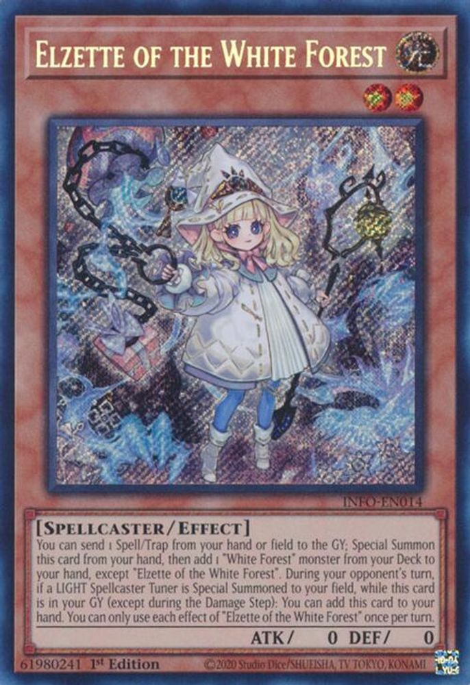 Elzette of the White Forest - (INFO-EN014) Secret Rare - 1st Edition