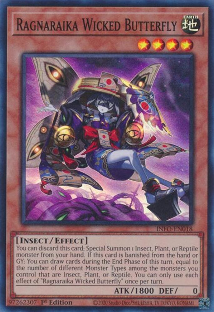 Ragnaraika Wicked Butterfly - (INFO-EN018) Super Rare - 1st Edition