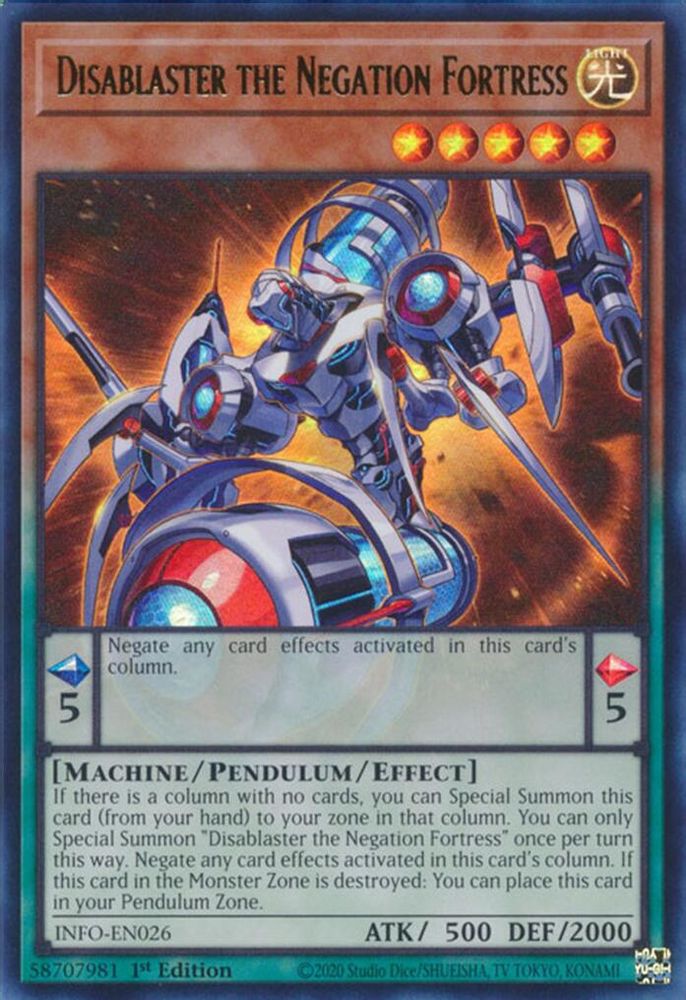 Disablaster the Negation Fortress - (INFO-EN026) Ultra Rare - 1st Edition
