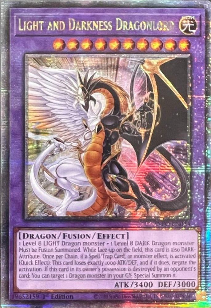 [QUARTER CENTURY RARE] Light and Darkness Dragonlord (Quarter Century Secret Rare) - (INFO-EN034) - 1st Edition