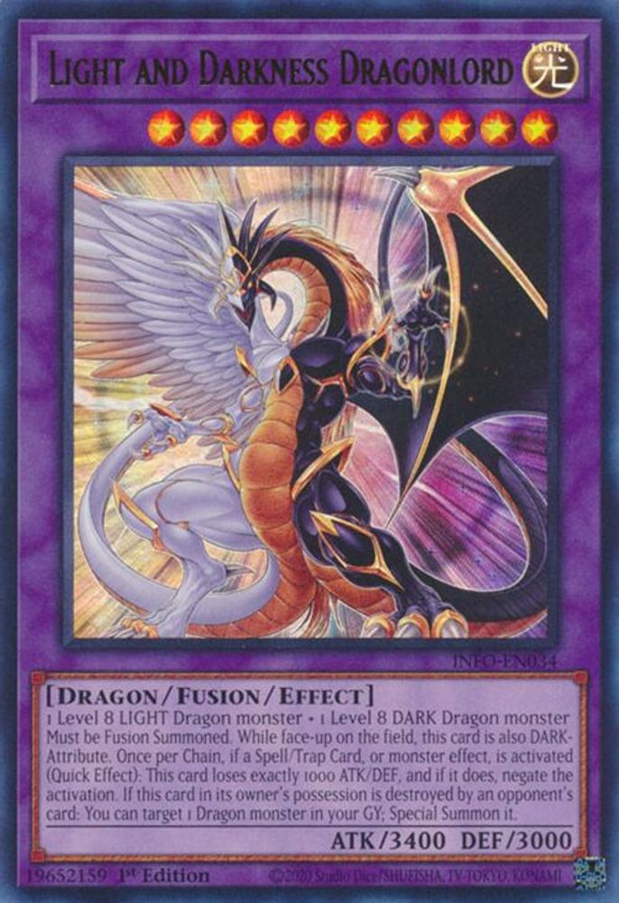 Light and Darkness Dragonlord - (INFO-EN034) Ultra Rare - 1st Edition