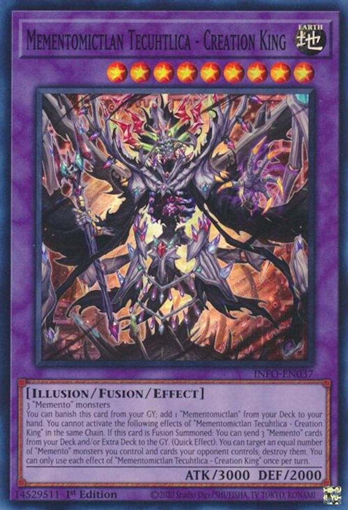 Mementomictlan Tecuhtlica - Creation King - (INFO-EN037) Super Rare - 1st Edition