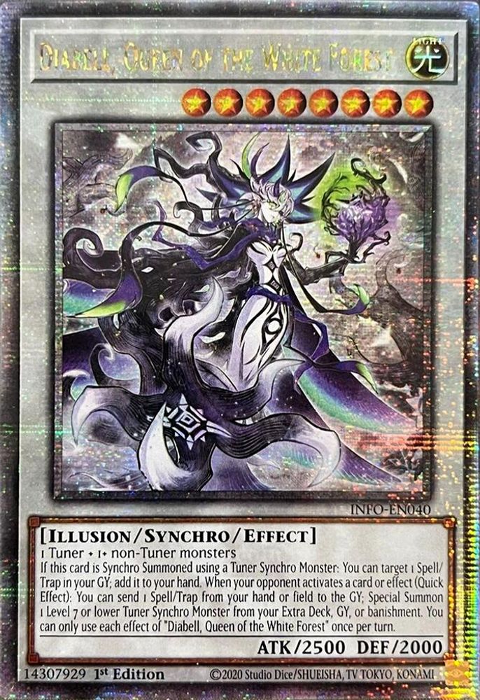 [QUARTER CENTURY RARE] Diabell, Queen of the White Forest (Quarter Century Secret Rare) - (INFO-EN040) - 1st Edition