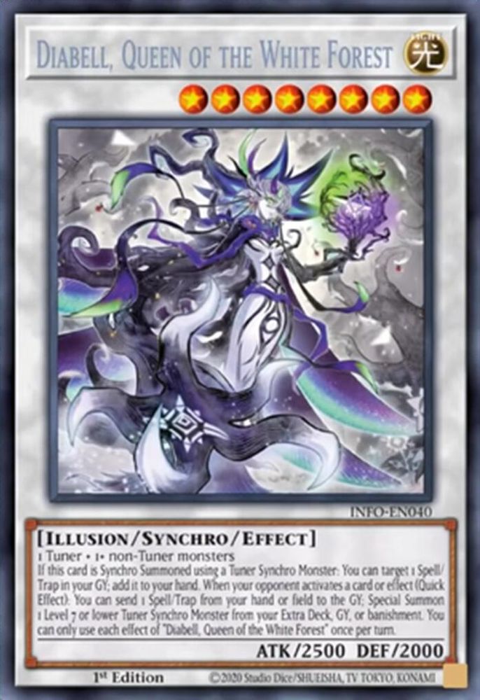 Diabell, Queen of the White Forest - (INFO-EN040) Secret Rare - 1st Edition