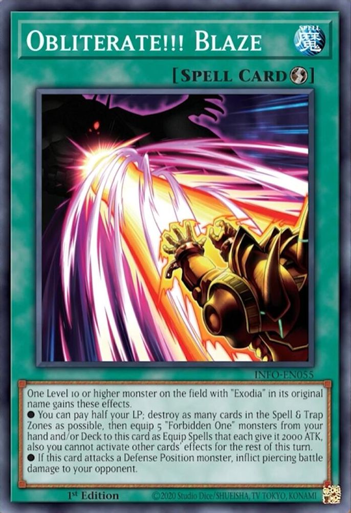 Obliterate!!! Blaze - (INFO-EN055) Super Rare - 1st Edition