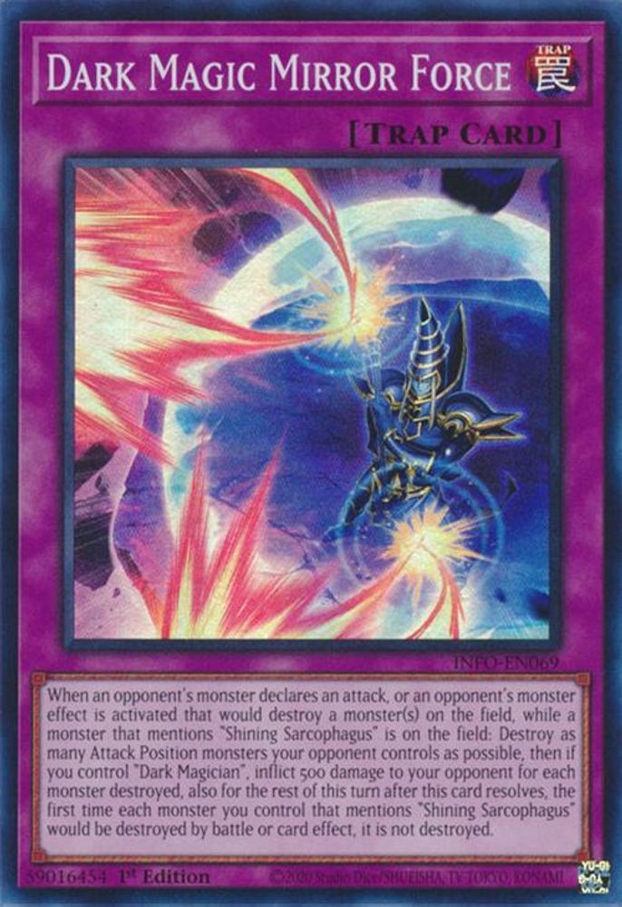 Dark Magic Mirror Force - (INFO-EN069) Super Rare - 1st Edition