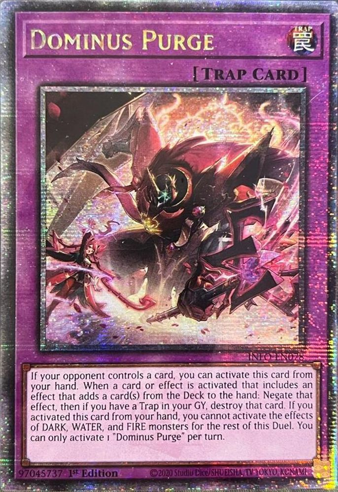[QUARTER CENTURY RARE] Dominus Purge (Quarter Century Secret Rare) - (INFO-EN078) - 1st Edition