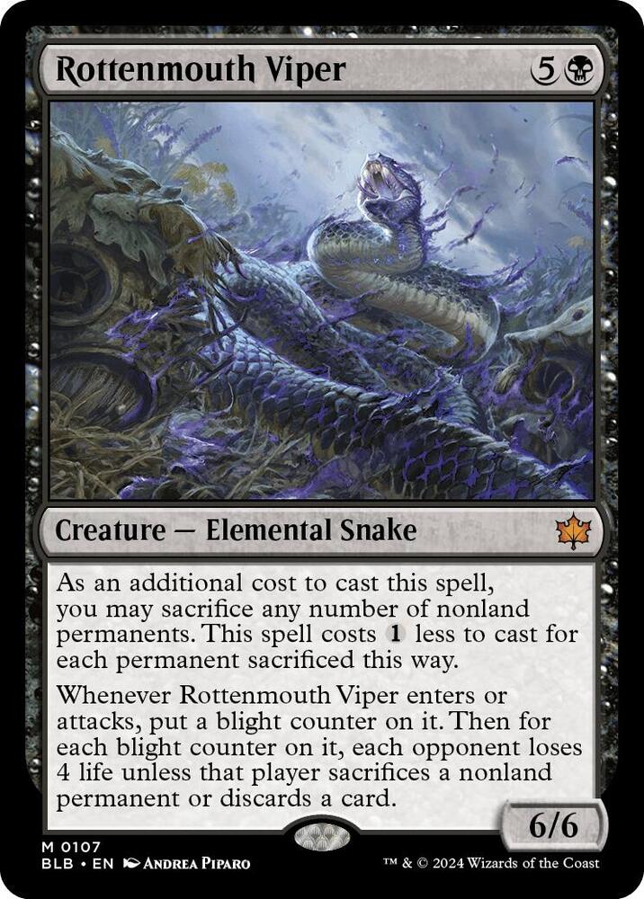 FOIL Rottenmouth Viper - #107 - Mythic Bloomburrow
