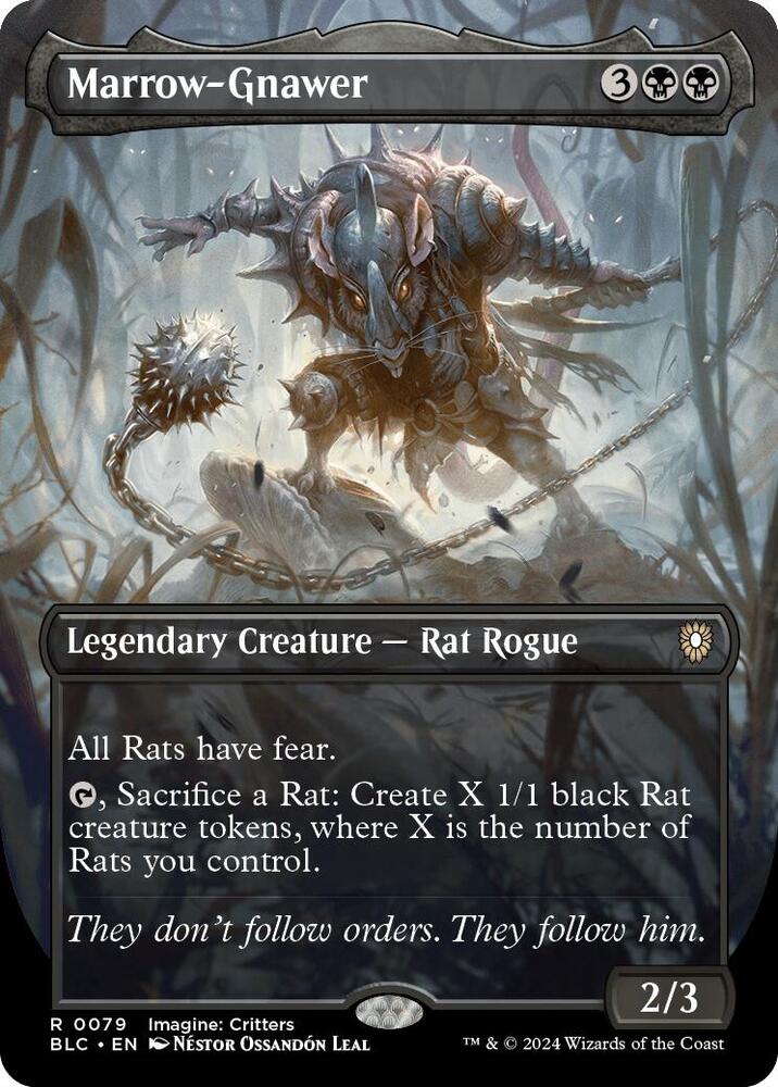 FOIL BORDERLESS Marrow-Gnawer 0 #079 - Rare Bloomburrow Commander