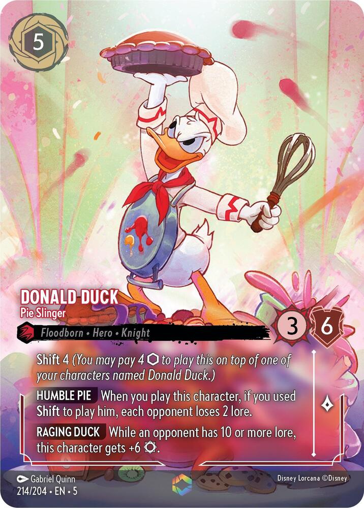 ENCHANTED Donald Duck - Pie Slinger - 214/204 - Lorcana Shimmering Skies