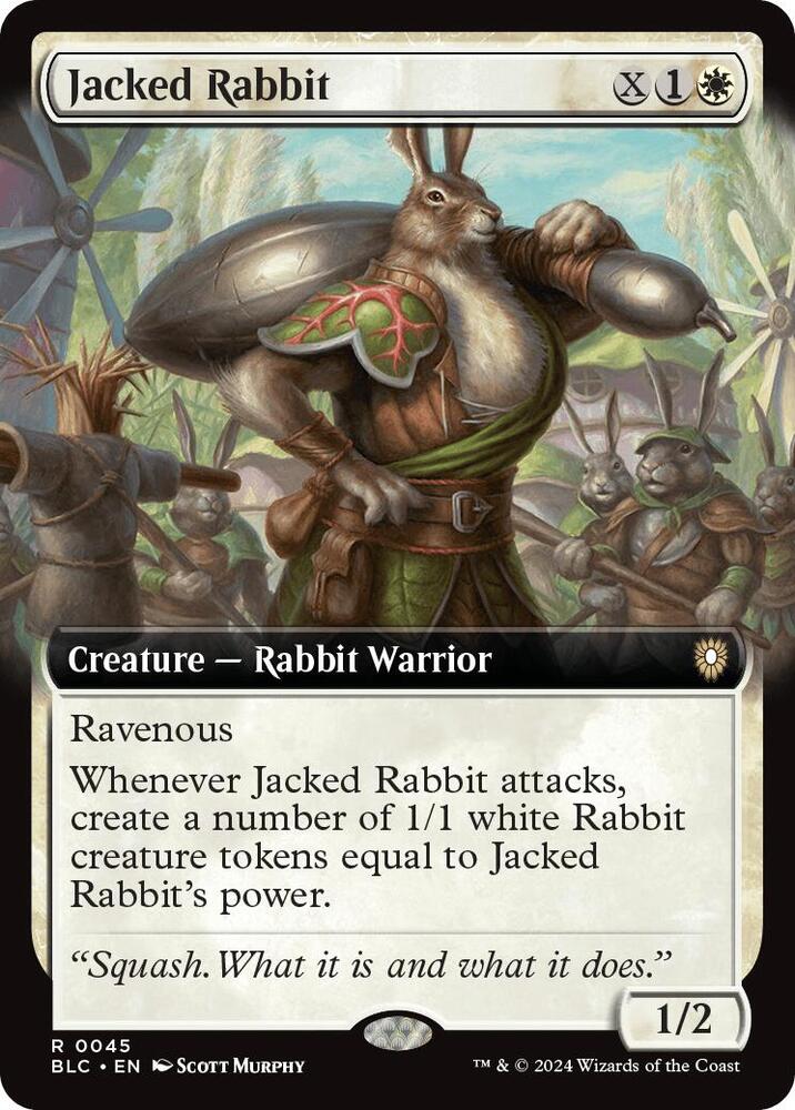 EXTENDED ART Jacked Rabbit - #045 - Rare Bloomburrow Commander