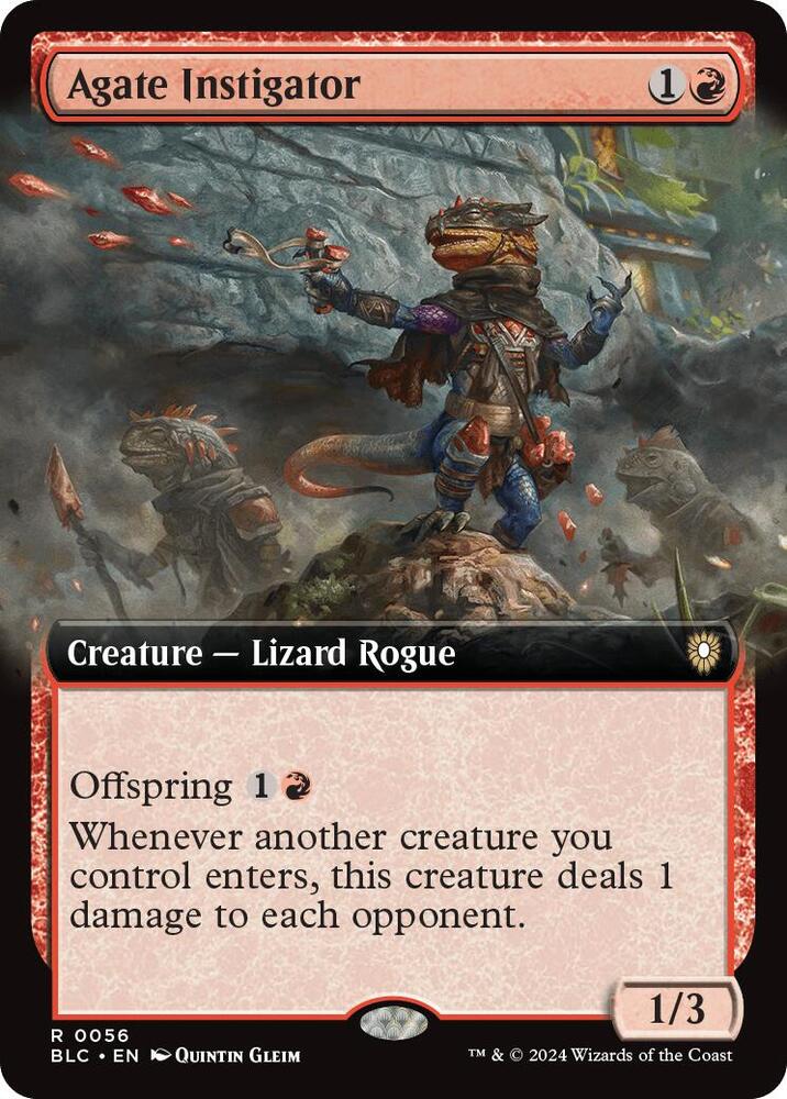 EXTENDED ART Agate Instigator - #056 - Rare Bloomburrow Commander