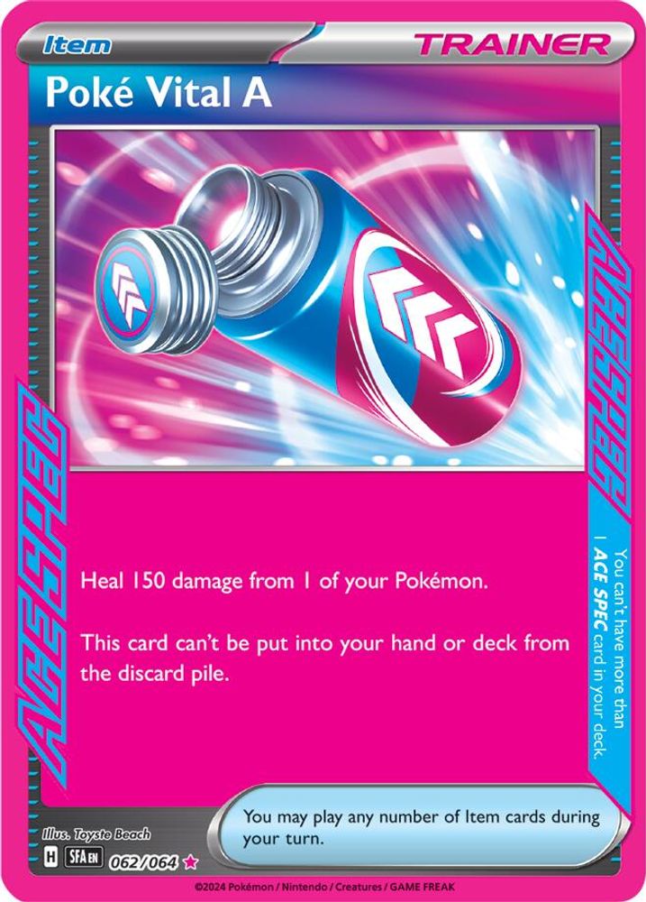 Poke Vital A - [  062/064 ] - ACE SPEC Rare - Pokemon SV Shrouded Fable