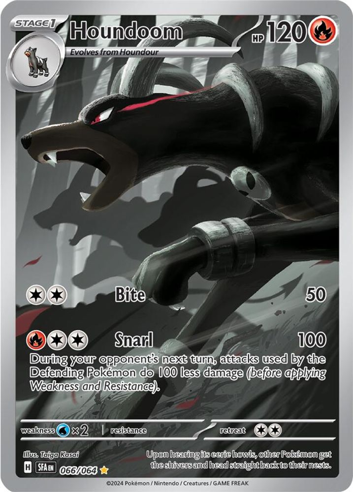 Houndoom - [  066/064 ] - Illustration Rare - Pokemon SV Shrouded Fable